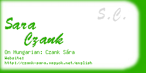 sara czank business card