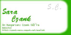 sara czank business card